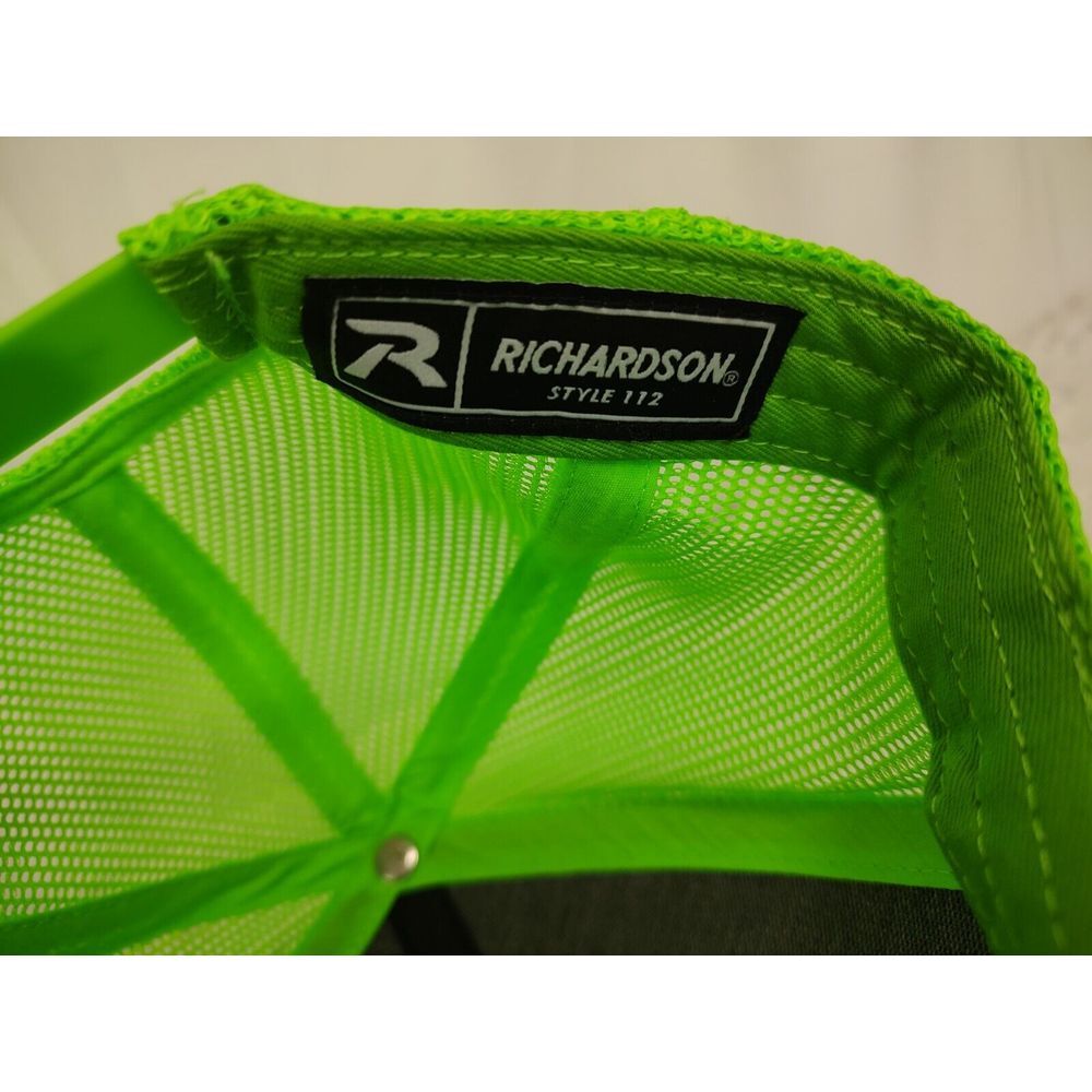 New Richardson 112 Trucker Hat Cap Gray Green Adjustable Snapback Mesh Hunting - Picture 7 of 8